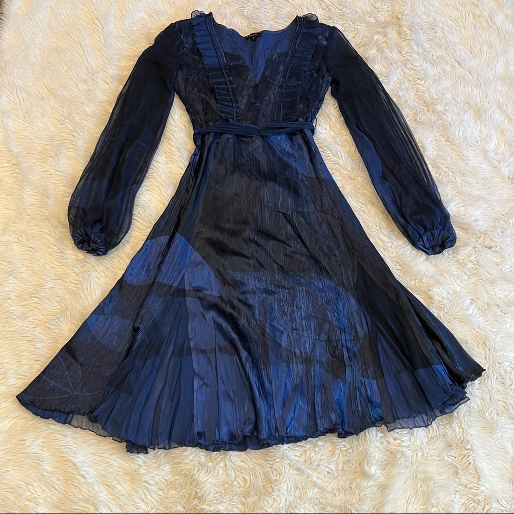 Komarov Blue Printed Dress - Size Small